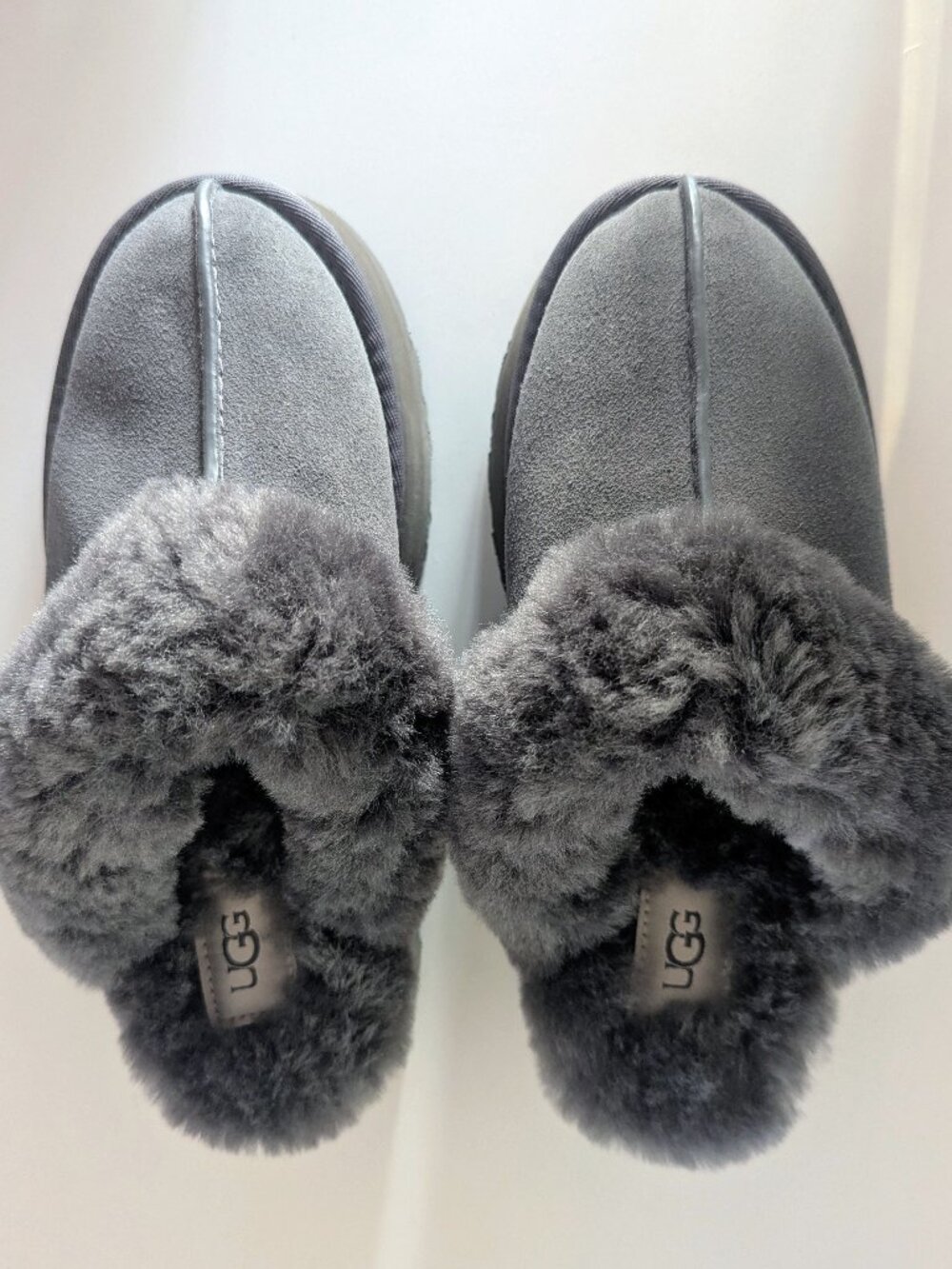 NWOT UGG Disquette Platform Slipper Charcoal Grey - Size 6 - Picture 2 of 11